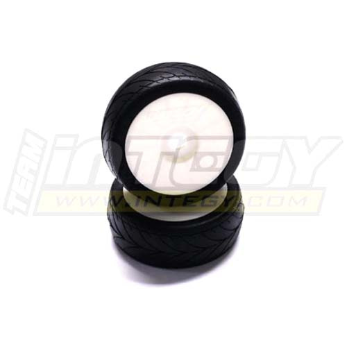 하비몬[#C22860WHITE] [2개입] 1/8 Buggy Dish Wheel+Tire V-Pattern 17mm (O.D.=105mm) (White)[상품코드]INTEGY