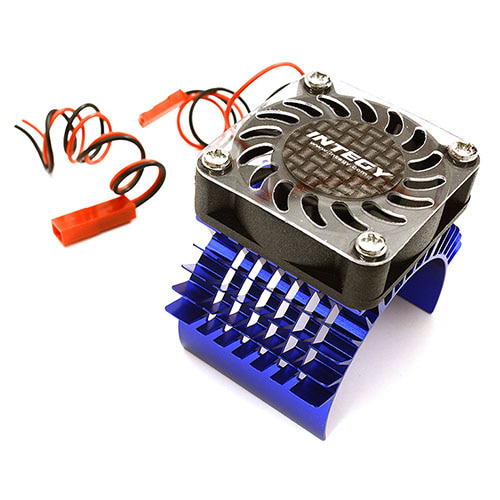 하비몬[#C23138BLUE] 46mm~49mm Super Motor Heatsink+Cooling Fan 750 for Traxxas Summit (Blue)[상품코드]INTEGY