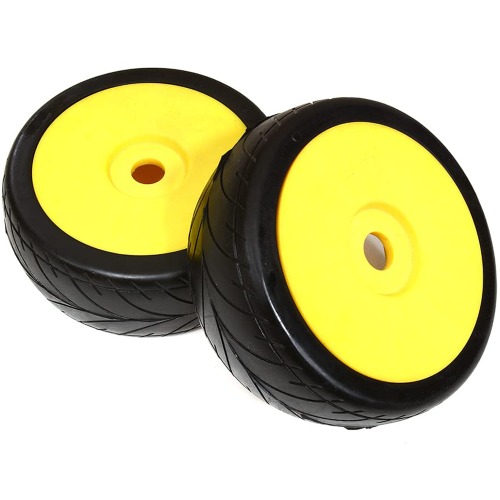 하비몬[#C22860YELLOW] [2개입] 1/8 Buggy Dish Wheel+Tire V-Pattern 17mm (O.D.=105mm) (Yellow)[상품코드]INTEGY