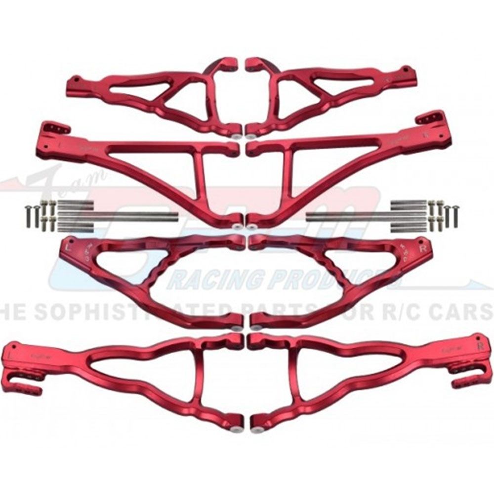 하비몬[#ER4567-R] Aluminium Front+Rear Upper &amp; Lower Suspension Arm (Red) (for Summit, Revo3.3, E-Revo(-2017))[상품코드]GPM