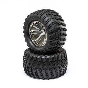 하비몬[#LOS43018] Wheel and Tire Mounted BlackChrome (2): TENACITY T[상품코드]TEAM LOSI