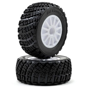 하비몬[#AX7473] [2개입] BFGoodrich Rally Tire w/Rally Wheel (White) (Standard)[상품코드]TRAXXAS