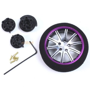 하비몬[단종] [#YA-0263PP] Aluminum 10-Spoke Transmitter Steering Wheel Dark (Purple) for Futaba, KO, Sanwa, Flysky NB4[상품코드]YEAH RACING