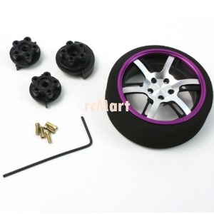 하비몬[단종] [#YA-0269PP] Aluminum 6-Spoke Transmitter Steering Wheel Purple for Futaba KO Sanwa Flysky NB4[상품코드]YEAH RACING