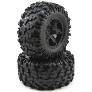 하비몬[#AX7772X] [2개입] X-Maxx Pre-Mounted Tires &amp; Wheels (Black) (8S Rated)[상품코드]TRAXXAS