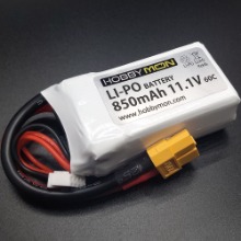 하비몬[#HBM850M3S-XT60｜BM0315] [소형 3셀 리포 배터리｜소프트 케이스] 850mAh 11.1V 3S 60C Soft Case LiPo Battery w/XT60 Connector (RC4WD Bully II 불리2) (크기 62 x 30 x 24mm)[상품코드]HOBBYMON
